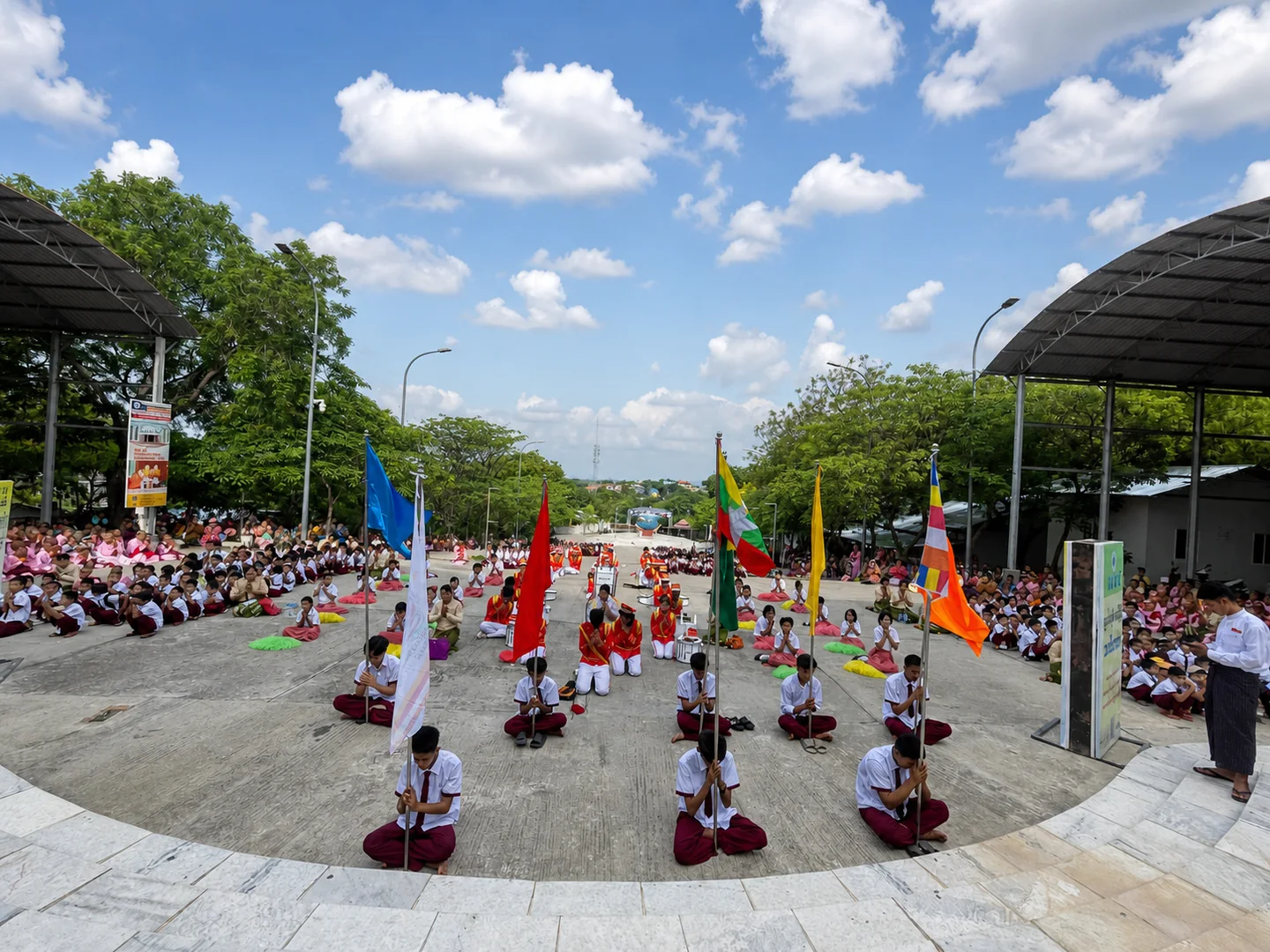 IBEC Private High School students and families at a school ceremony